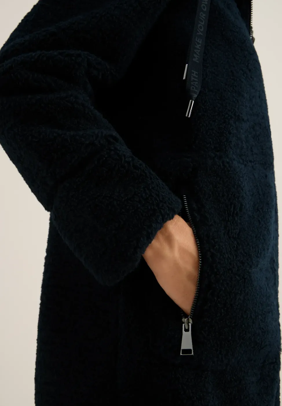 Teddy Mantel mit Kapuze