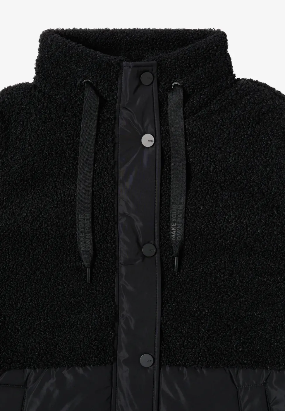 Teddy Mantel mit Strukturmix