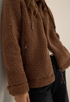 Teddy Overshirt mit Kapuze