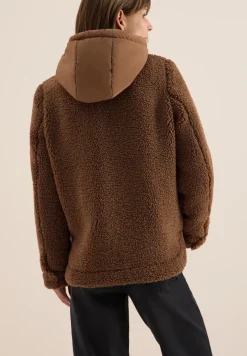 Teddy Overshirt mit Kapuze