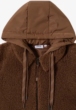 Teddy Overshirt mit Kapuze