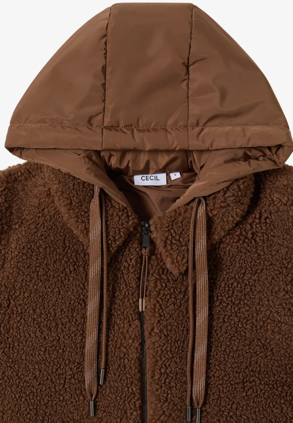 Teddy Overshirt mit Kapuze