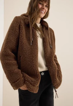 Teddy Overshirt mit Kapuze