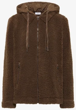 Teddy Overshirt mit Kapuze