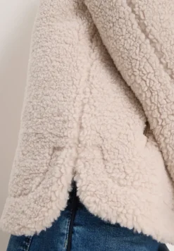 Teddy Overshirt mit Kapuze