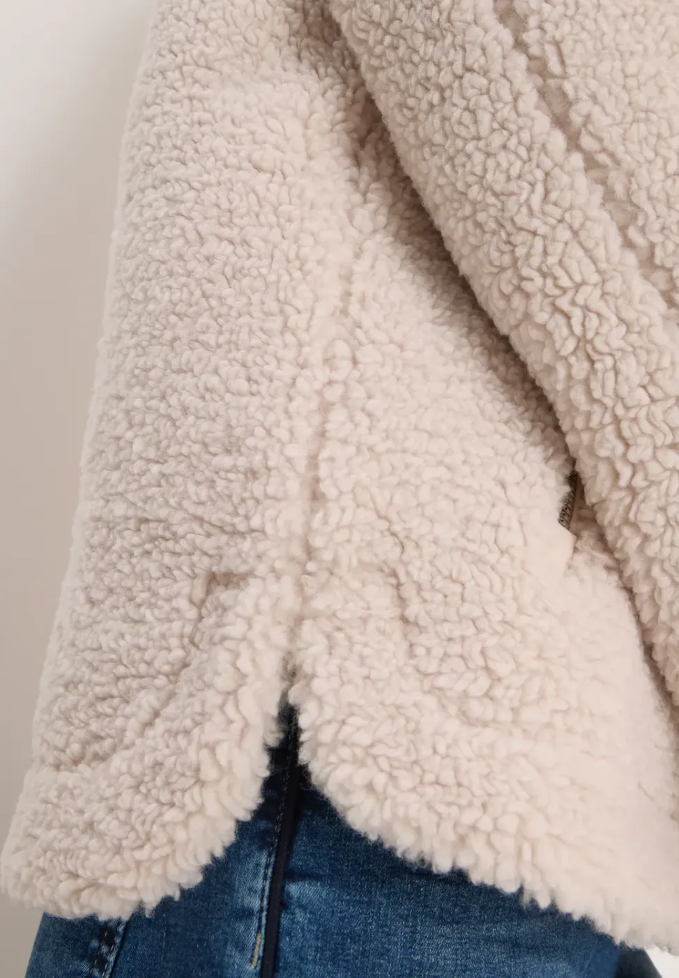 Teddy Overshirt mit Kapuze