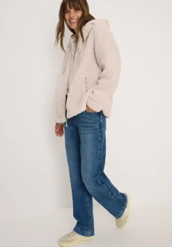 Teddy Overshirt mit Kapuze