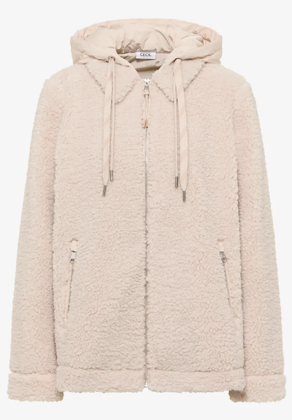 Teddy Overshirt mit Kapuze
