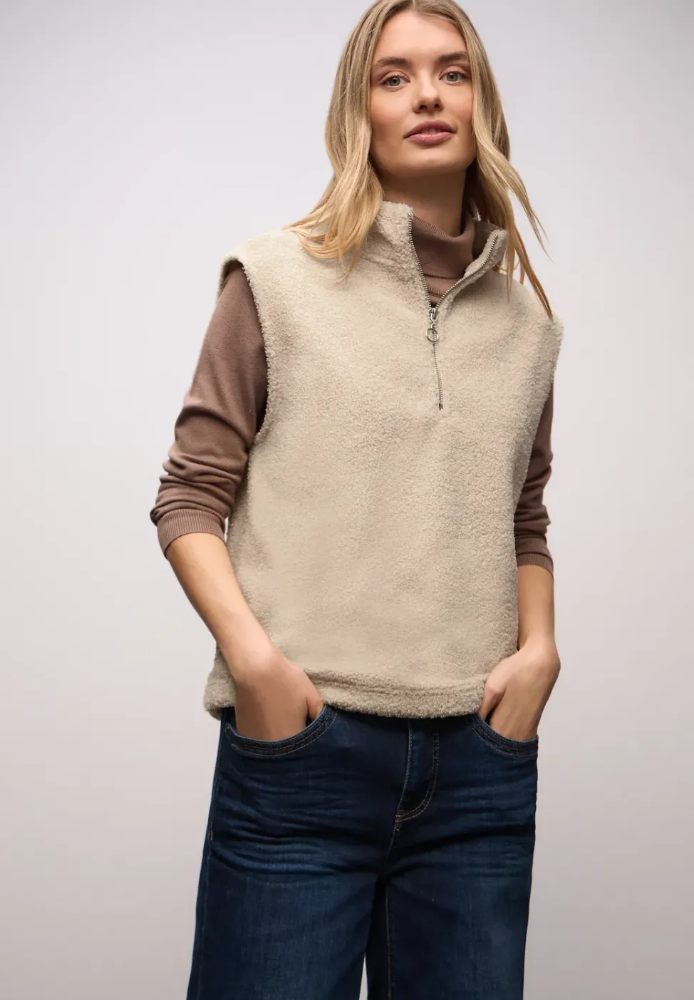 Teddy Shirt mit Zipper