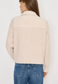 Teddy-Jacke mit Corddetails