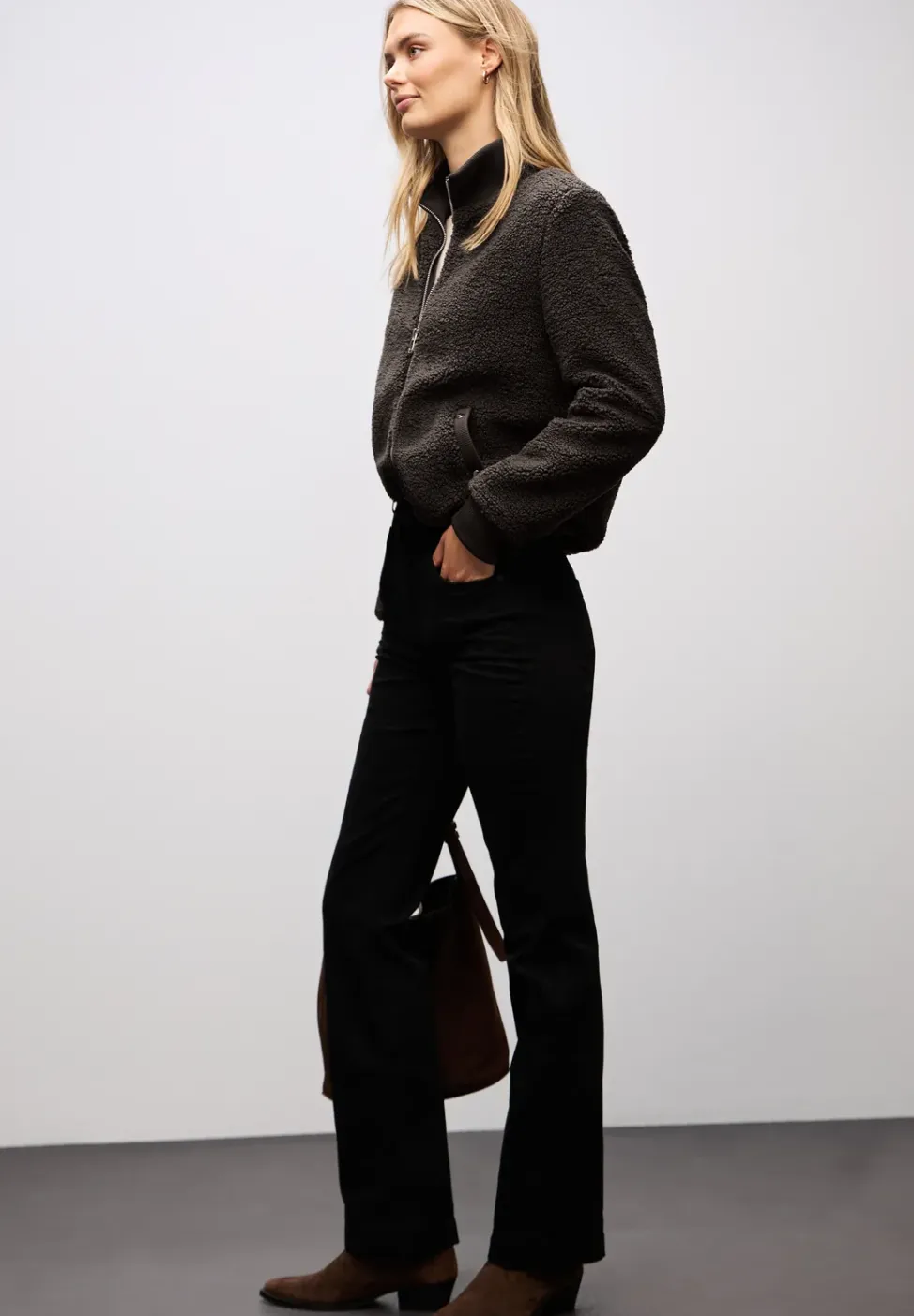 Teddy-Jacke mit Details