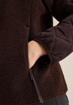Teddy-Jacke mit Steppdetails