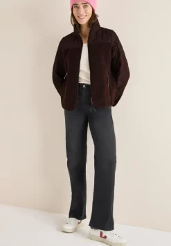 Teddy-Jacke mit Steppdetails