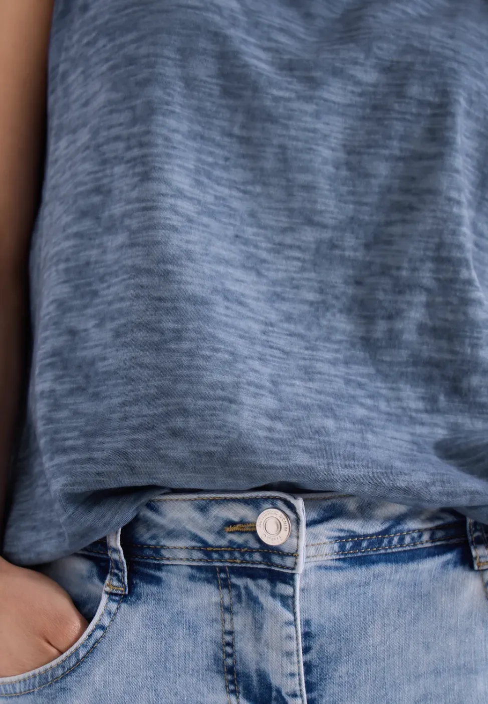 Top aus Jersey im Garment Dye Look