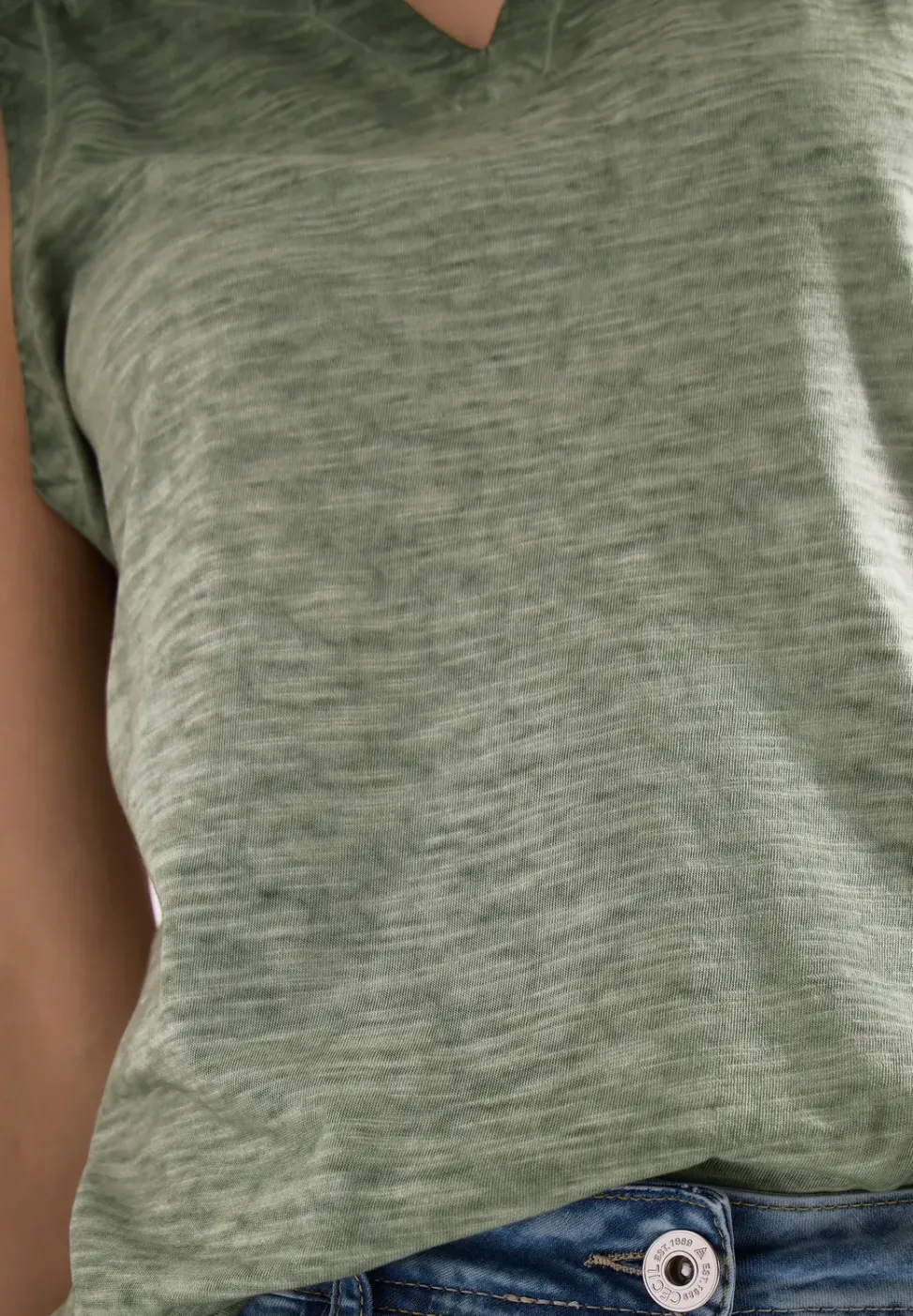 Top aus Jersey im Garment Dye Look