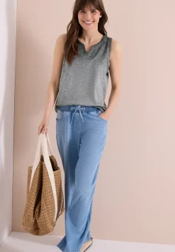 Top aus Jersey im Garment Dye Look