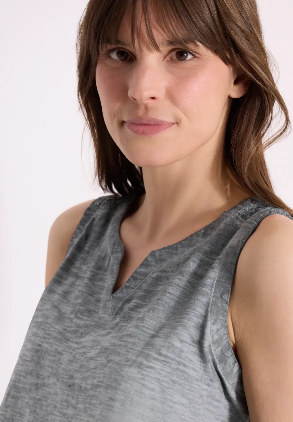 Top aus Jersey im Garment Dye Look