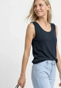 Top aus Jersey mit Elastiksaum