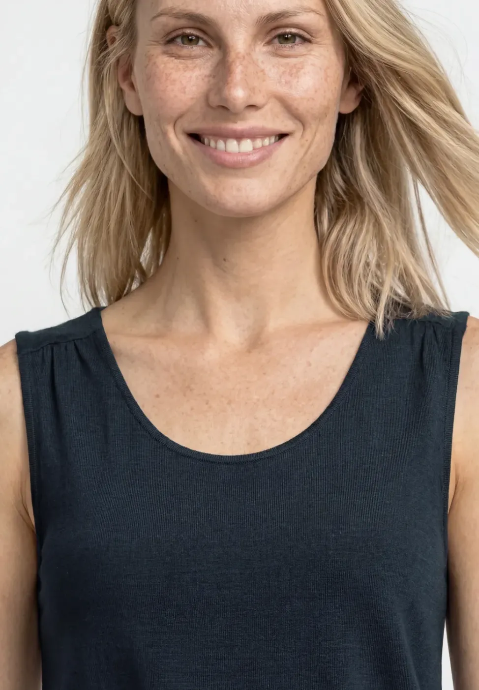 Top aus Jersey mit Elastiksaum
