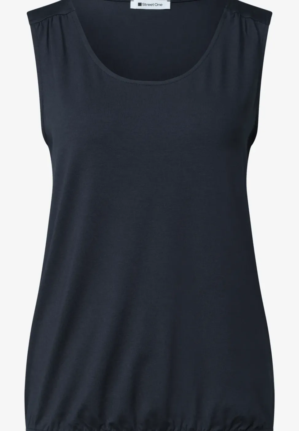 Top aus Jersey mit Elastiksaum