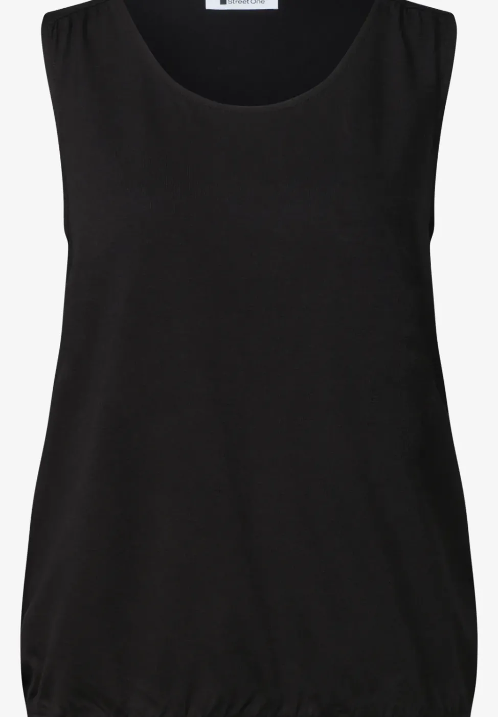 Top aus Jersey mit Elastiksaum