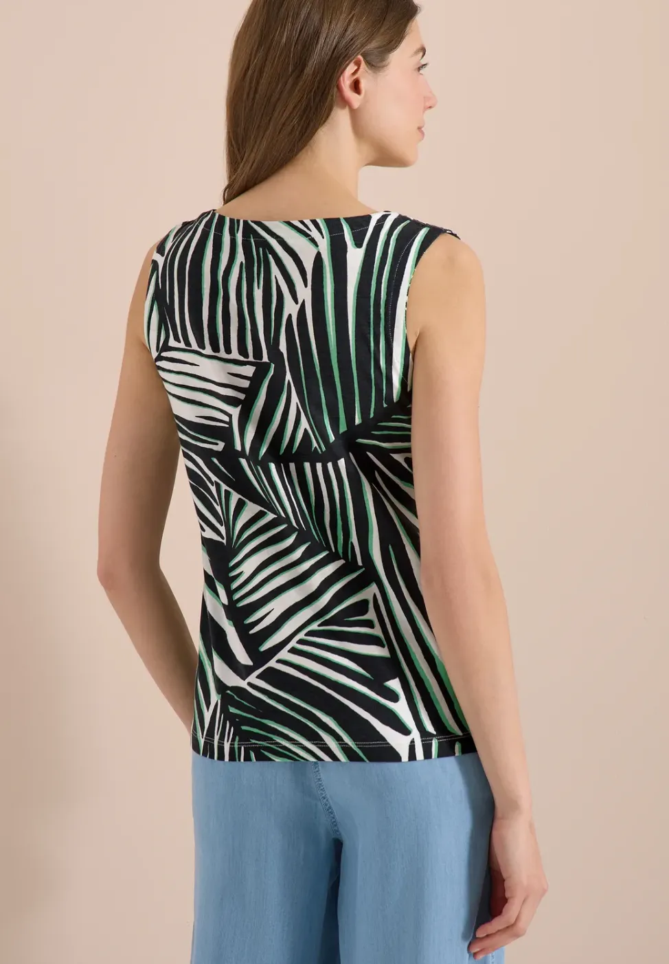 Top aus Jersey mit Grafikprint