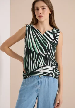 Top aus Jersey mit Grafikprint