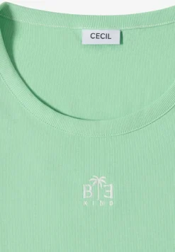 Top mit Rundhals und Embroidery-Detail