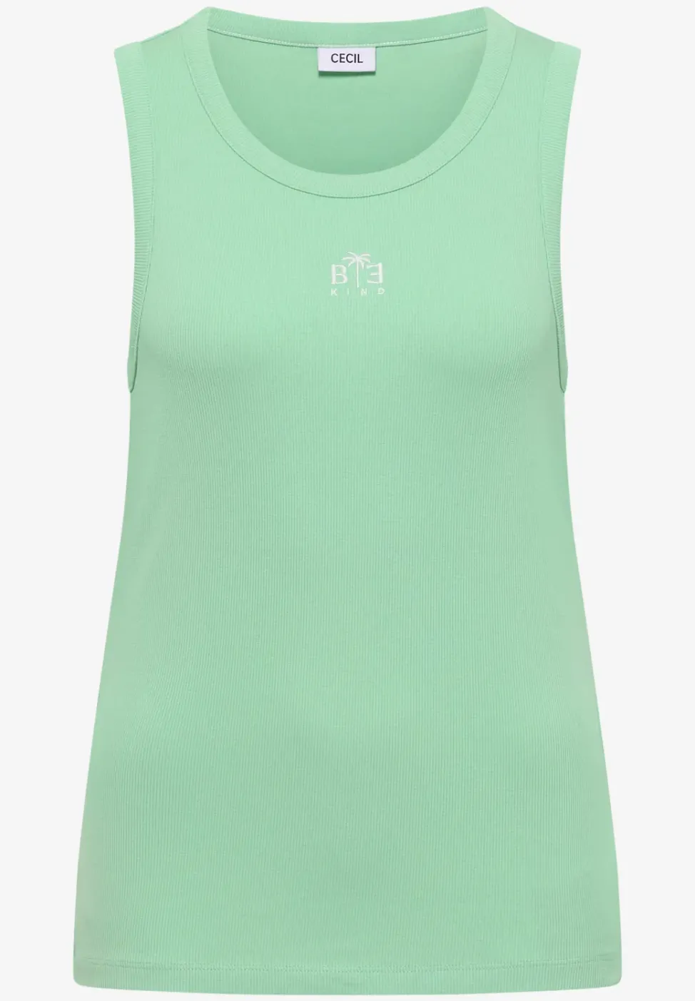 Top mit Rundhals und Embroidery-Detail
