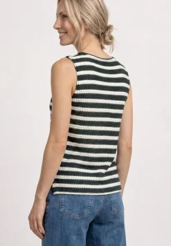 Top mit Streifen im Strick-Look