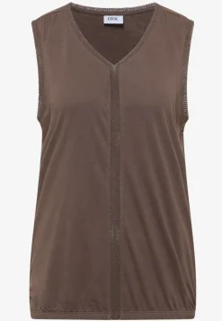 Top mit V-Neck und Crochet-Tape