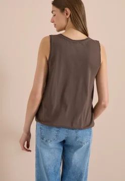 Top mit V-Neck und Crochet-Tape