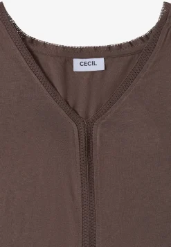 Top mit V-Neck und Crochet-Tape