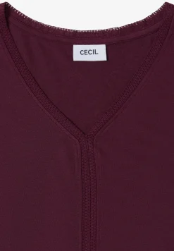 Top mit V-Neck und Crochet-Tape