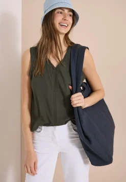 Top mit V-Neck und Crochet-Tape