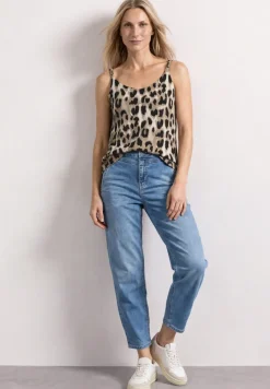 Top mit V-Neck und Deko-Detail