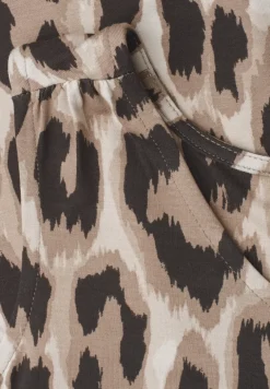 Top mit V-Neck und Elastiksaum