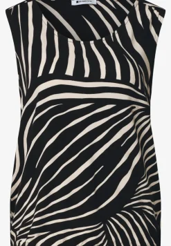 Top mit V-Neck und Elastiksaum