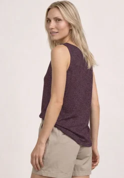 Top mit V-Neck und Glitzerdetails