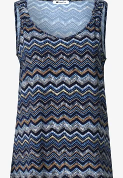 Top mit V-Neck und Knotendetail