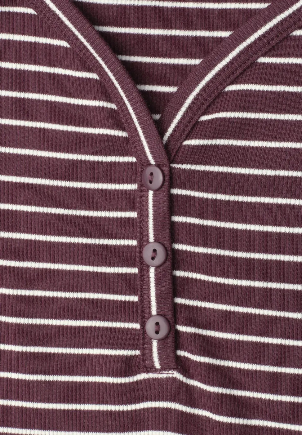 Top mit V-Neck und Streifen