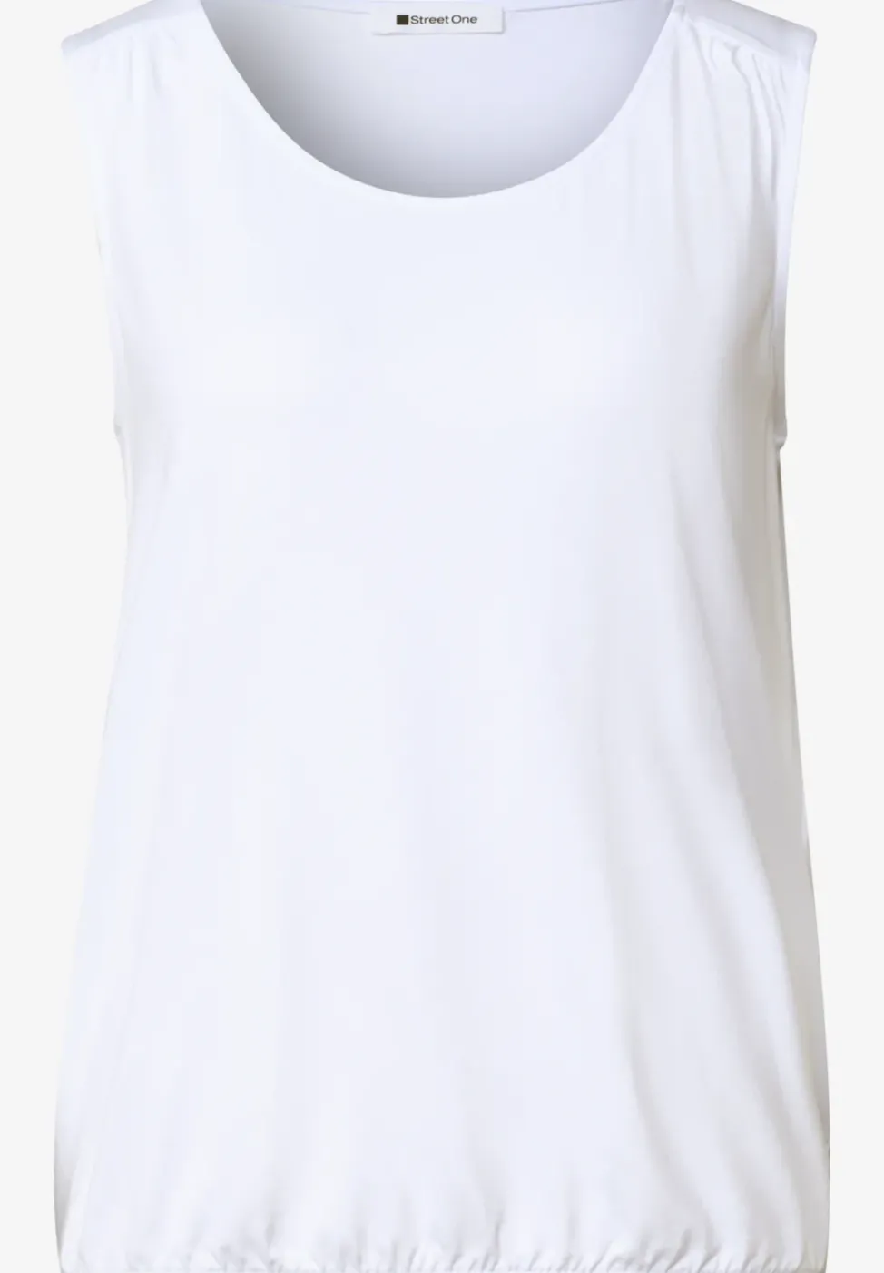 Top aus Jersey mit Elastiksaum