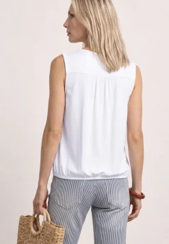 Top aus Jersey mit Elastiksaum