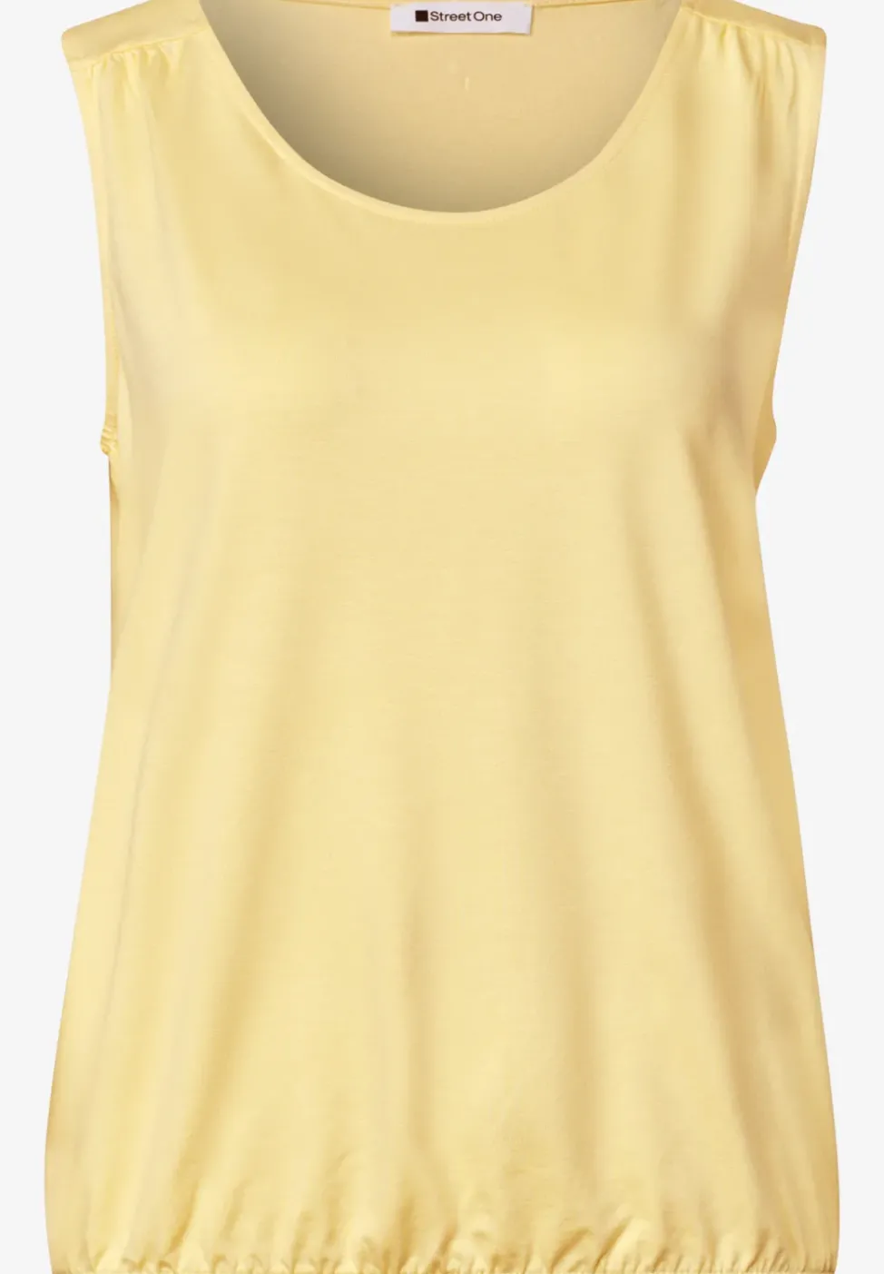 Top aus Jersey mit Elastiksaum