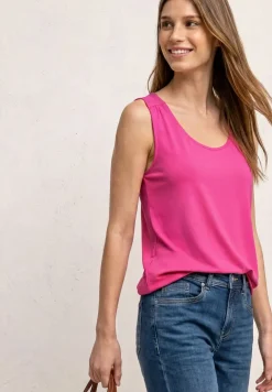 Top aus Jersey mit Elastiksaum