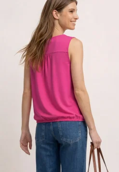 Top aus Jersey mit Elastiksaum
