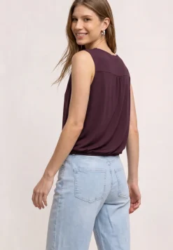 Top aus Jersey mit Elastiksaum