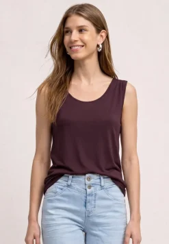 Top aus Jersey mit Elastiksaum