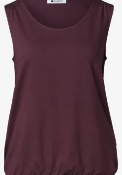 Top aus Jersey mit Elastiksaum