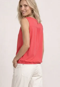 Top aus Jersey mit Elastiksaum